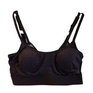 Natori Sports Bra 34B Black Gravity Contour Underwire Back Close High Impact
